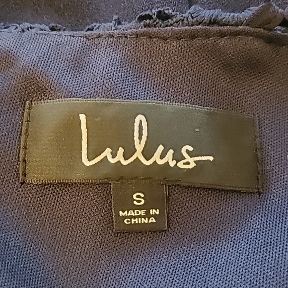 Lulus Leandra Navy Blue Lace Maxi Dress Size S - Picture 12 of 14